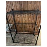 Black Wire Shelving Unit - Includes White Wire Baskets