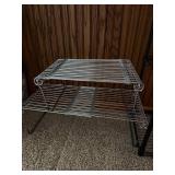 Black Wire Shelving Unit - Includes White Wire Baskets