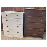 Dressers - White & Dark Brown