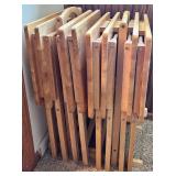 Wooden Folding TV Trays with Stands - 2 Sets of 4 with Stand