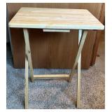 Wooden Folding TV Trays with Stands - 2 Sets of 4 with Stand