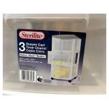 3 - Sterilite 3-Drawer Cart 2830 White
