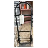 White Wire Shelving Rack & Black Hand Truck Dolly