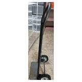 White Wire Shelving Rack & Black Hand Truck Dolly