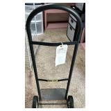 White Wire Shelving Rack & Black Hand Truck Dolly