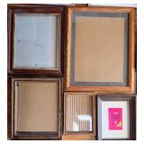Wooden and Rustic style Frames & Photo Albums Set with Wicker Basket & Display Easel