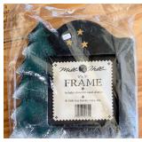 Wooden and Rustic style Frames & Photo Albums Set with Wicker Basket & Display Easel