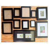 Black Picture Frames - Assorted Sizes (Lot of 11)