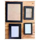 Black Picture Frames - Assorted Sizes (Lot of 11)