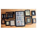 Black Picture Frames & Collage Frame (Lot of 10)