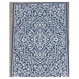Mainstays Outdoor Rug Navy - Ornate Medallion Pattern