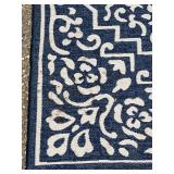Mainstays Outdoor Rug Navy - Ornate Medallion Pattern