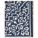 Mainstays Outdoor Rug Navy - Ornate Medallion Pattern