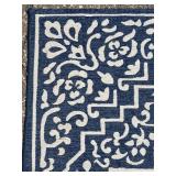 Mainstays Outdoor Rug Navy - Ornate Medallion Pattern