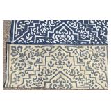 Mainstays Outdoor Rug Navy - Ornate Medallion Pattern