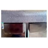 Corner TV Console - Black Finish with Glass Doors