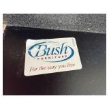 Corner TV Console - Black Finish with Glass Doors