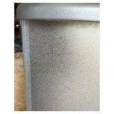 Corner TV Console - Black Finish with Glass Doors