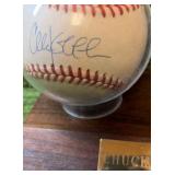 Chuck Knobloch Autographed Baseball & Stand with Card-Minnesota Twins