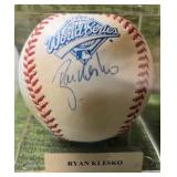 Ryan Klesko 1995 World Series Champion Autographed Baseball- Cool Piece! w/COA