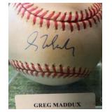 Greg Maddox’s Sweet Spot Autographed Baseball HOF Atlanta Braves w/COA