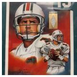 Dan Marino /2000 Game-Used Jersey Relic - Gallery Collection Artwork - Miami Dolphins 10.5" x 12.5"