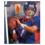 John Elway 10.5" x 12.5" Matted Print Jersey Relic Swatch #/2000 Broncos Tristar
