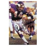 VINTAGE DOUBLE AUTO of Chuck Foreman #44 Minnesota Vikings AUTO
