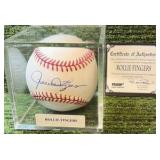 Rollie Fingers Autographed Official Rawlings, Genuine Leather Baseball, HOF with COA