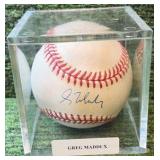 Greg Maddox’s Sweet Spot Autographed Baseball HOF Atlanta Braves w/COA