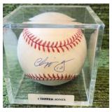 Chipper Jones Autographed Baseball, Atlanta Braves, MLB Rawlings Official Ball