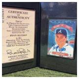 RYAN KLESKO 1992 DONRUSS GALLERY OF STARS Treat Pro COA Auto card Braves