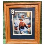 Troy Aikman Relic Gallery Collection 10.5 x 12.5 Framed Art Print With Game-used Jersey