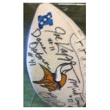 Minnesota Vikings Autographed Football by 7 Players Includes Joe Kapp, Mick Tingelhoff, & Chuck Foreman!