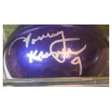 Tommy Kramer Autographed Mini Helmet With Rookie Card, Minnesota Vikings QB