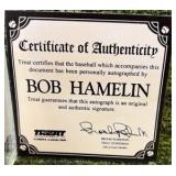 Bob Hamlin ROY’ 94 Autographed inscribed MLB Rawlings, Official Leather Baseball w/COA