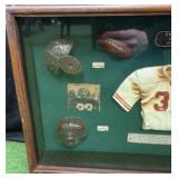 Football Memorabilia Evolution Of The Helmet Shadow Box From 20
