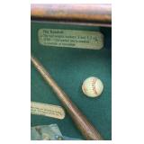 RARE GLASSED SHADOW BOX W/ HISTORY OF BASEBALL BABE RUTH 20" X 12" Vintage Repro