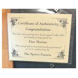 Dan Marino Autographed Framed Photo 10.5" x 12.5"  Miami Dolphins w/COA