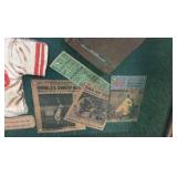 RARE GLASSED SHADOW BOX W/ HISTORY OF BASEBALL BABE RUTH 20" X 12" Vintage Repro