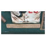 RARE GLASSED SHADOW BOX W/ HISTORY OF BASEBALL BABE RUTH 20" X 12" Vintage Repro