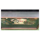 RARE GLASSED SHADOW BOX W/ HISTORY OF BASEBALL BABE RUTH 20" X 12" Vintage Repro