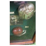 Football Memorabilia Evolution Of The Helmet Shadow Box From 20