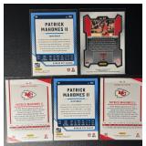 Patrick Mahomes 5-Card Kansas City Chiefs Football Card Lot