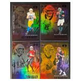 2020 Illusions Superstar 4-Card Football Card Lot (Brady, Burrow RC, Hurts RC, Herbert RC)