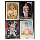 Shohei Ohtani 4-Card Los Angeles Angels/Dodgers Baseball Card Lot