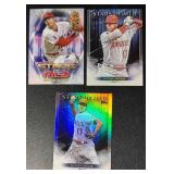 Shohei Ohtani 3-Card Los Angeles Angels Baseball Card Lot