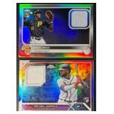 Oneil Cruz & Michael Harris II Topps Chrome Rookie Swatch Baseball Card Lot