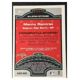 Manny Ramirez 2004 Topps All-Star Stitches Boston Red Sox Baseball Card No. ASR-MR