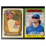 Bobby Witt Jr. 2-Card Kansas City Royals Baseball Card Lot